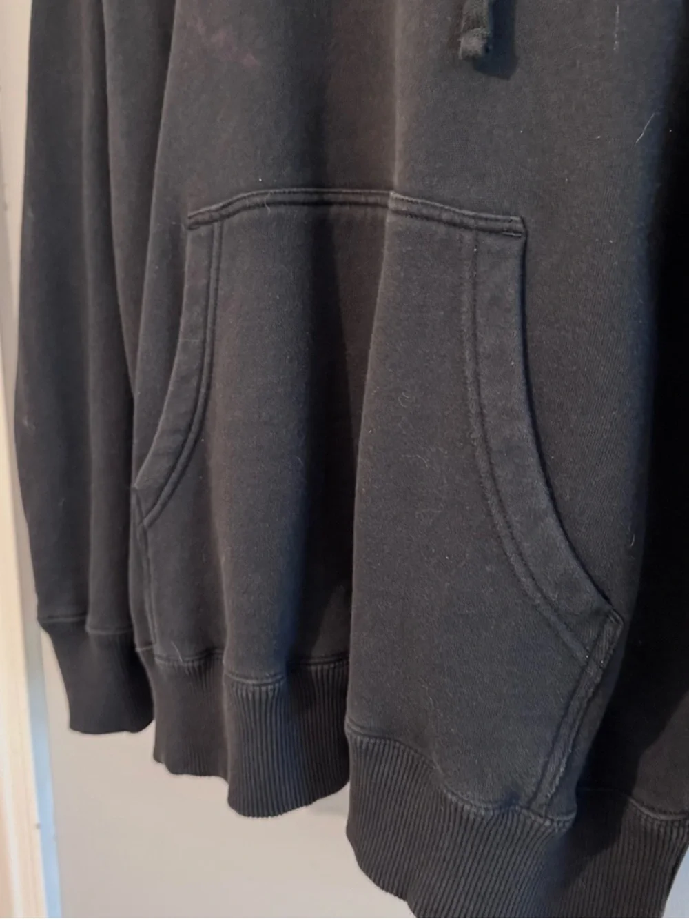 The North Face Black Hoodie with Gray Logo